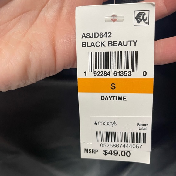 Macys Rosie Harlow brand faux leather dress - Picture 6 of 6